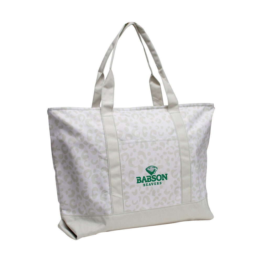 Babson College Leopard Pattern Tote - Logo Brands - Flyclothing LLC