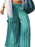 Contrast Striped Wide leg Pants - Trendsi - Flyclothing LLC