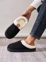 Contrast Round Toe Flat Slippers - Trendsi - Flyclothing LLC