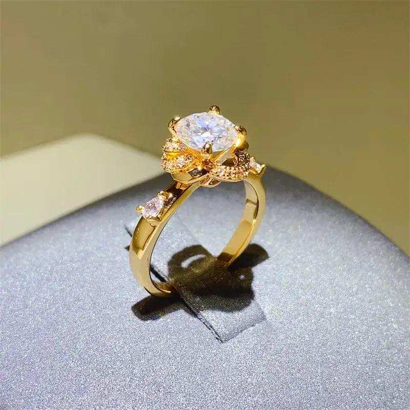 1 Carat Moissanite Zircon 925 Sterling Silver Ring - Trendsi - Flyclothing LLC