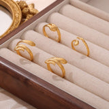 Titanium Steel Snake Shape Bypass Ring - Trendsi - Flyclothing LLC