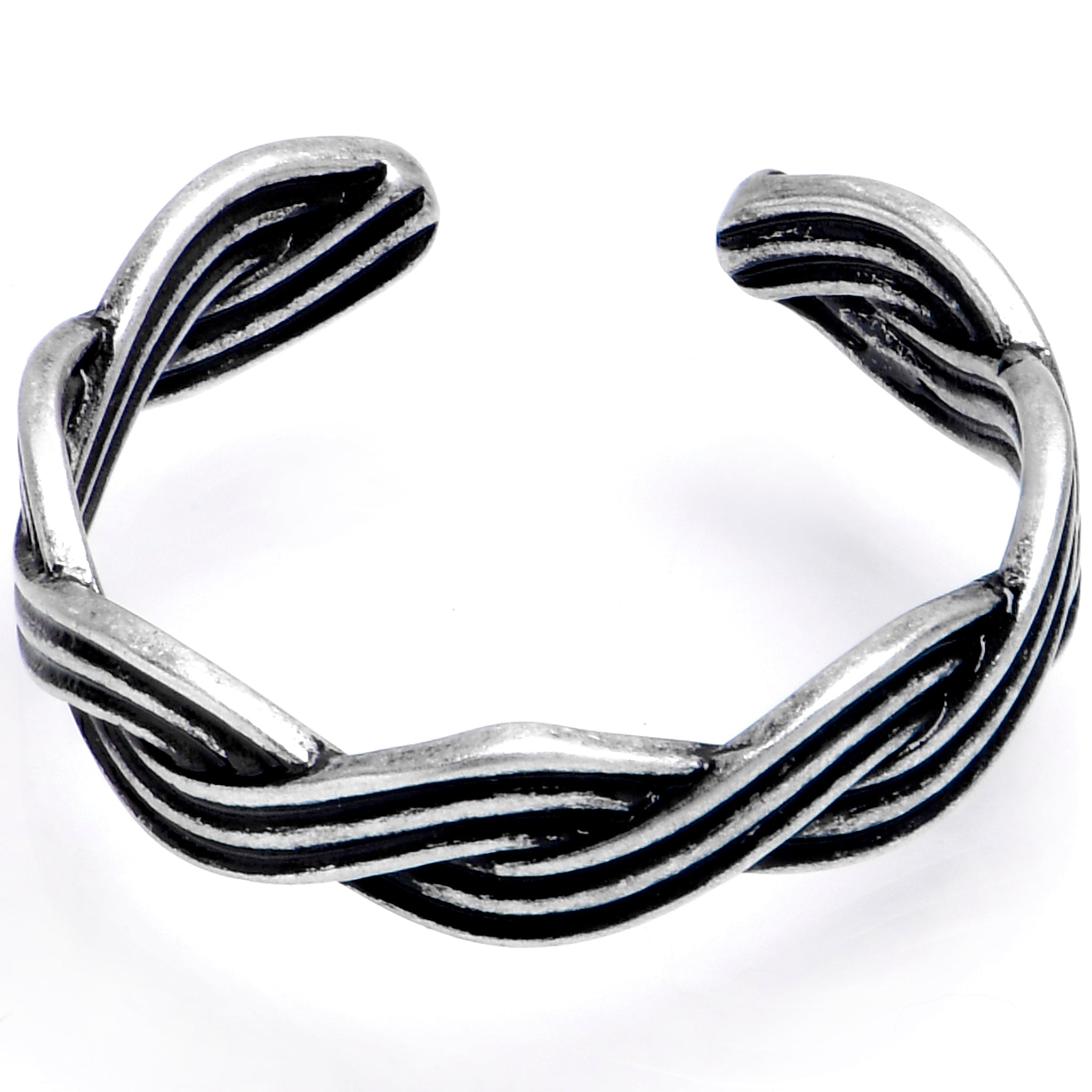 Ribbon Waves Adjustable Toe Ring