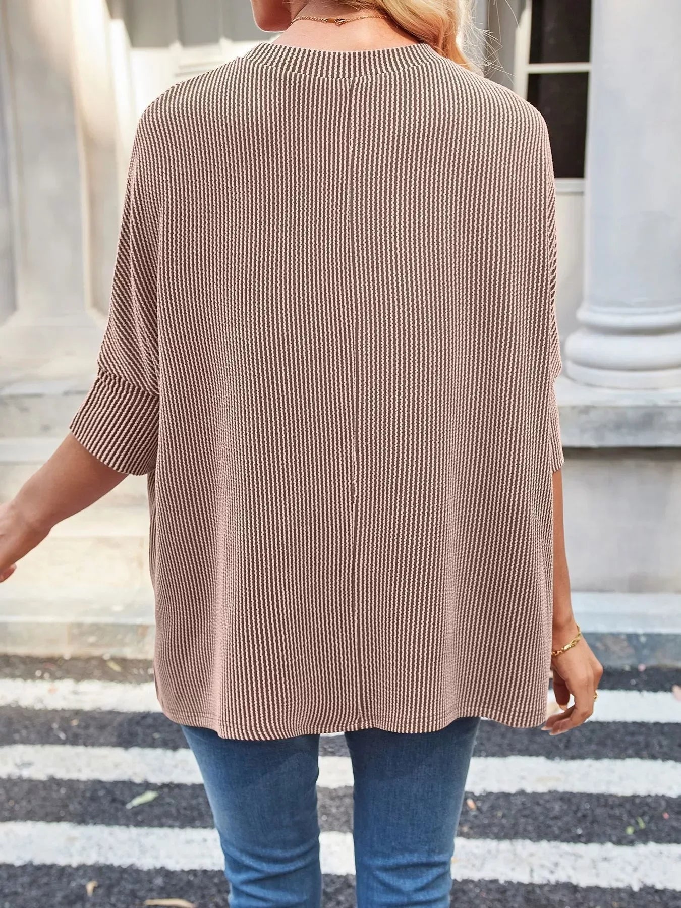 Relaxed Fit Half Sleeve T-Shirt - Trendsi - Flyclothing LLC