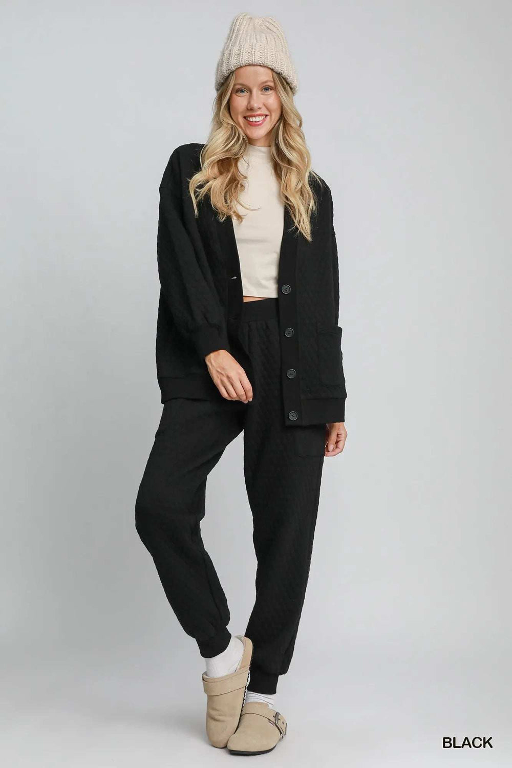 Umgee Button-Up Jacquard Cardigan - Trendsi - Flyclothing LLC