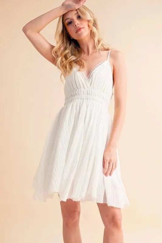 Aemi+Co Lace Detail Mini Cami Dress - Trendsi - Flyclothing LLC