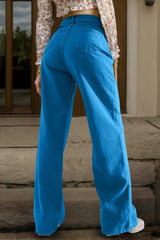 Wide Leg Jeans with Pockets Trendsi