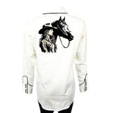 Rockmount Ranch Wear Kid's Ivory Cowgirl & Horse Embroidery Western Shirt - Rockmount Clothing - Flyclothing LLC