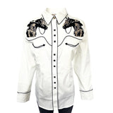 Women’s Ivory Cowgirl & Horse Embroidered Western Shirt - Rockmount Ranch Wear - Flyclothing LLC