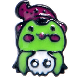 16G 5/16 Black Witch Frog Skull Halloween Labret Monroe Tragus