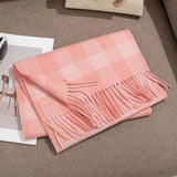 Plaid Fringe Scarf - Trendsi - Flyclothing LLC