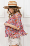 BiBi Open Front Fringed Crop Knit Cardigan - Trendsi - Flyclothing LLC
