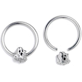 16G 3/8 Howling Ghost BCR Captive Ring Set of 4
