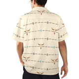 Baha Ranch Barbwire Aztec Hawaiian Shirt Made in America - Baha Ranch Western Wear - Flyclothing LLC