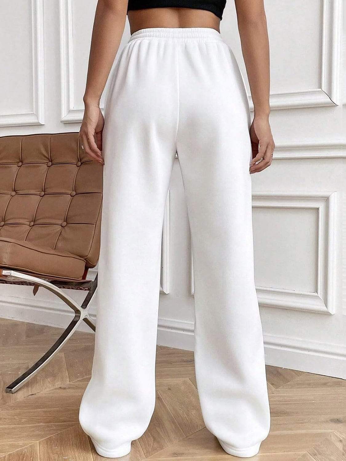 Drawstring Elastic Waist Pants with Pockets - Trendsi - Flyclothing LLC