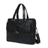 The Modern Briefcase Black - Classy Leather Bags - Flyclothing LLC