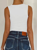 Square Neck Wide Strap Tank - Trendsi