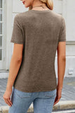 Round Neck Short Sleeve T-Shirt - Trendsi