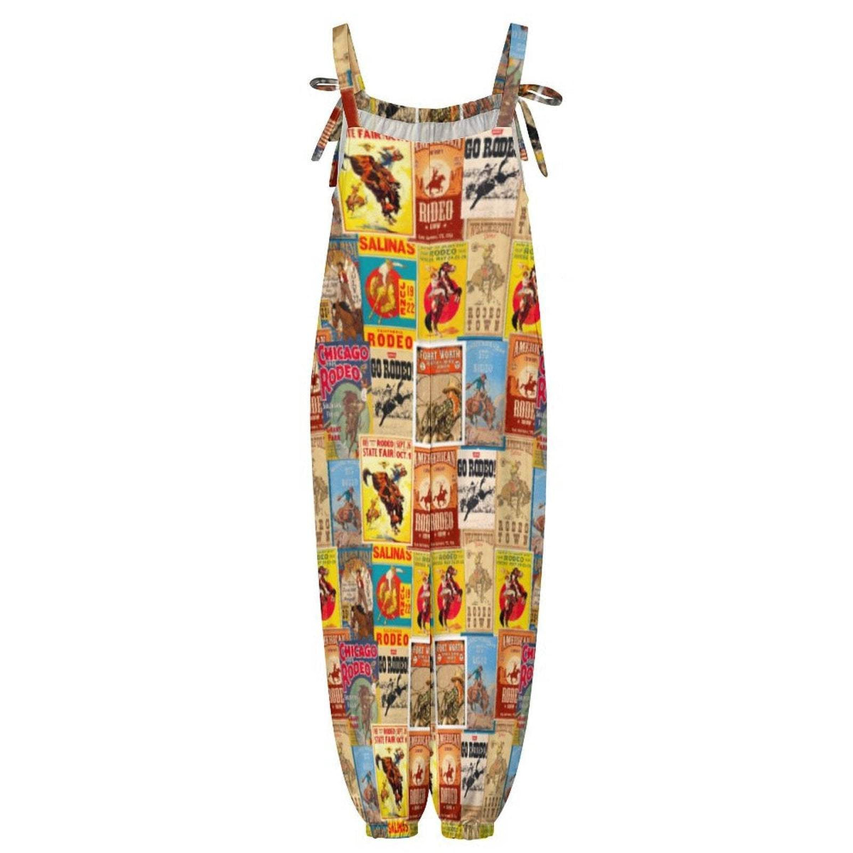 Baha Ranch Vintage Rodeo Poster Overalls Jumpsuit - Baha Ranch Western Wear - Flyclothing LLC