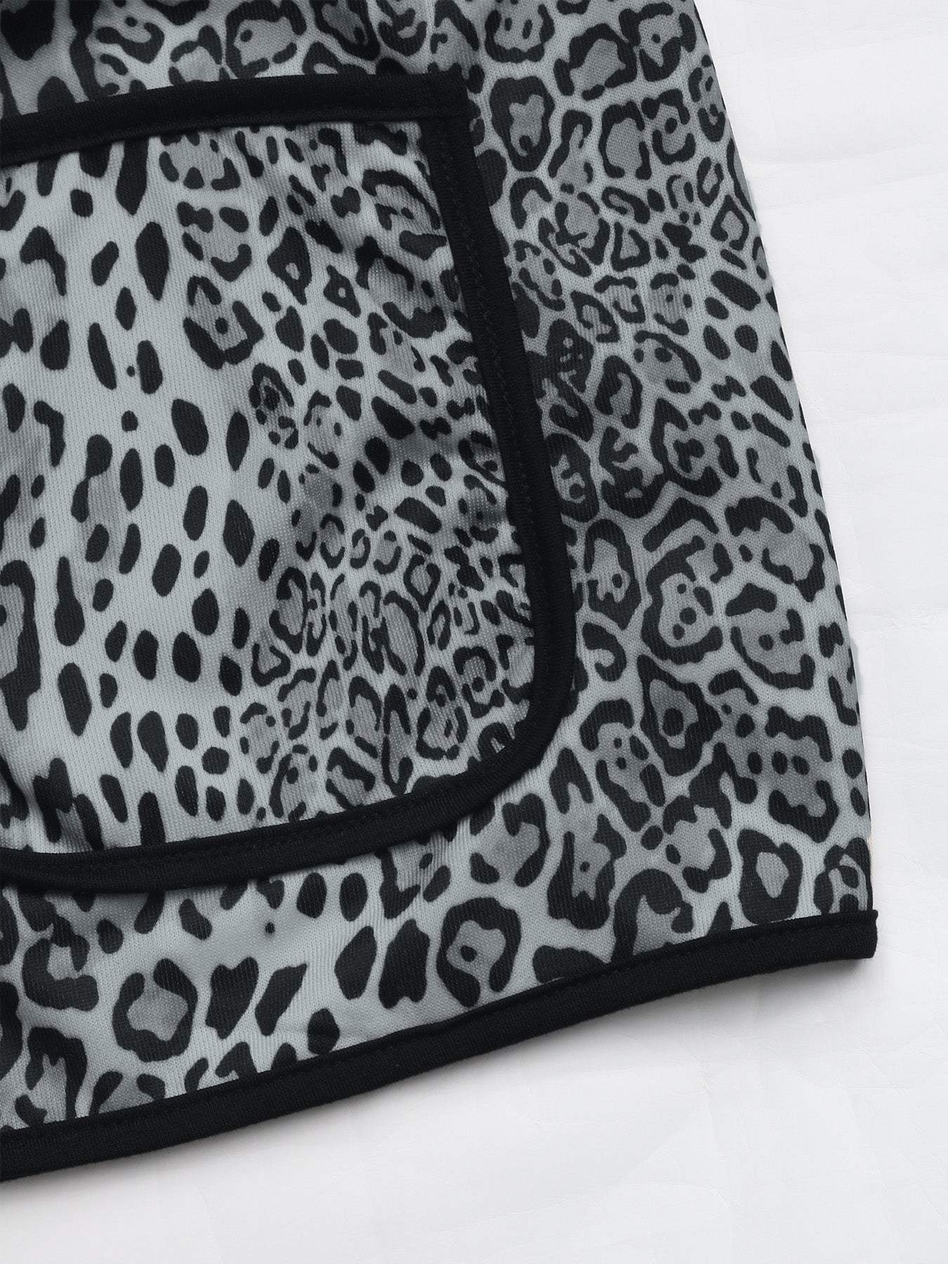 Perfee Leopard Open Front Long Sleeve Jacket - Trendsi - Flyclothing LLC