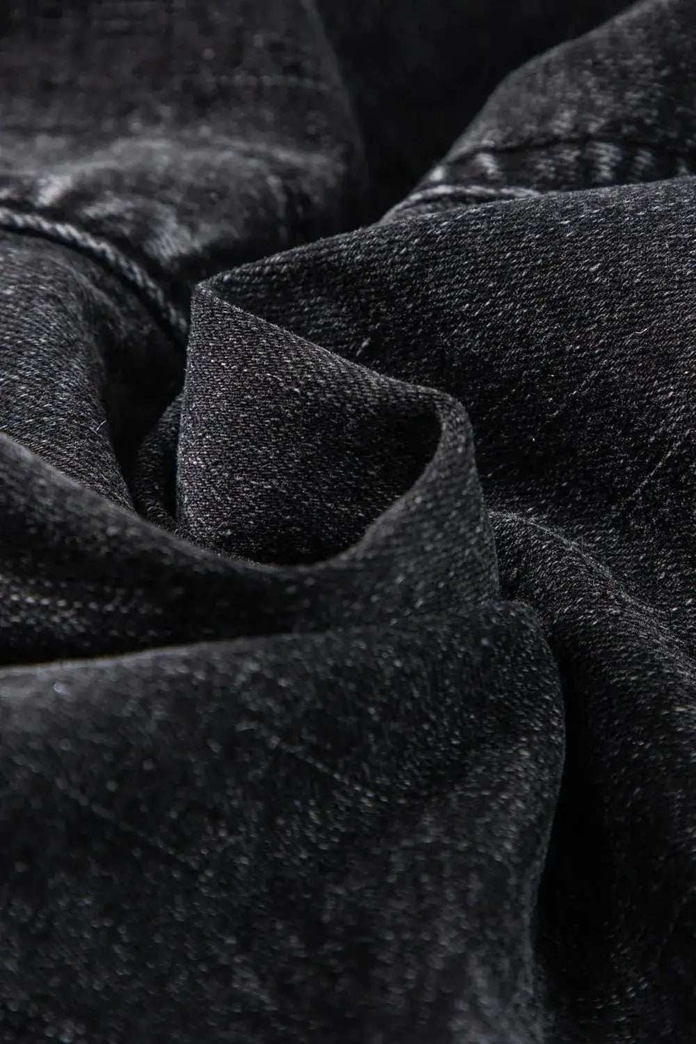 High Waist Raw Hem Denim Shorts - Trendsi - Flyclothing LLC