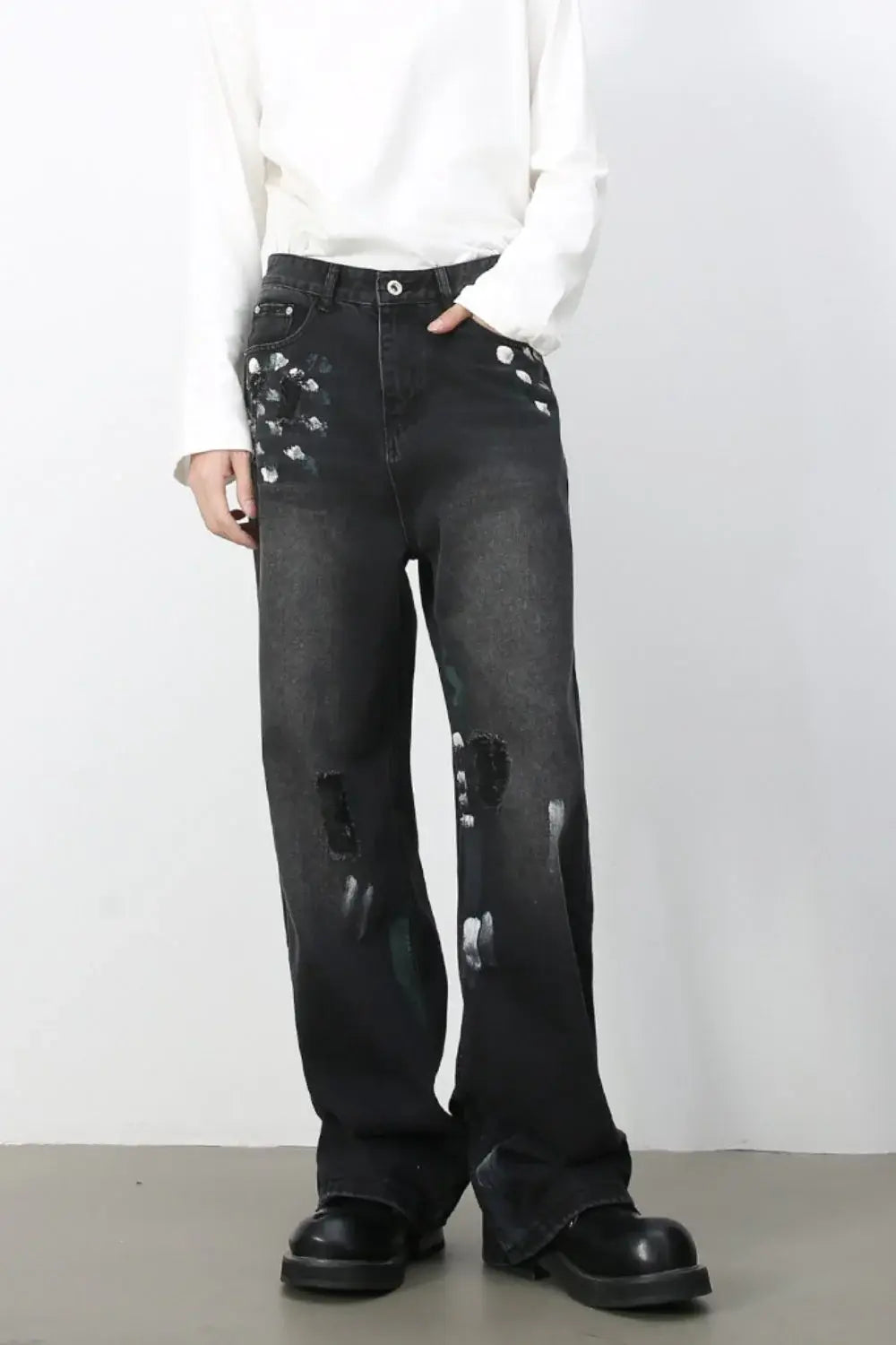 Men's Paint Loose Jeans - Trendsi - Flyclothing LLC