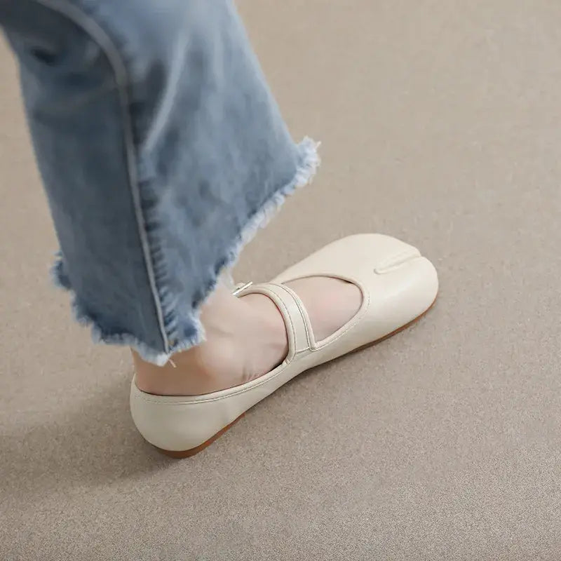 Split-Toe Flat Slip-Ons - Trendsi - Flyclothing LLC
