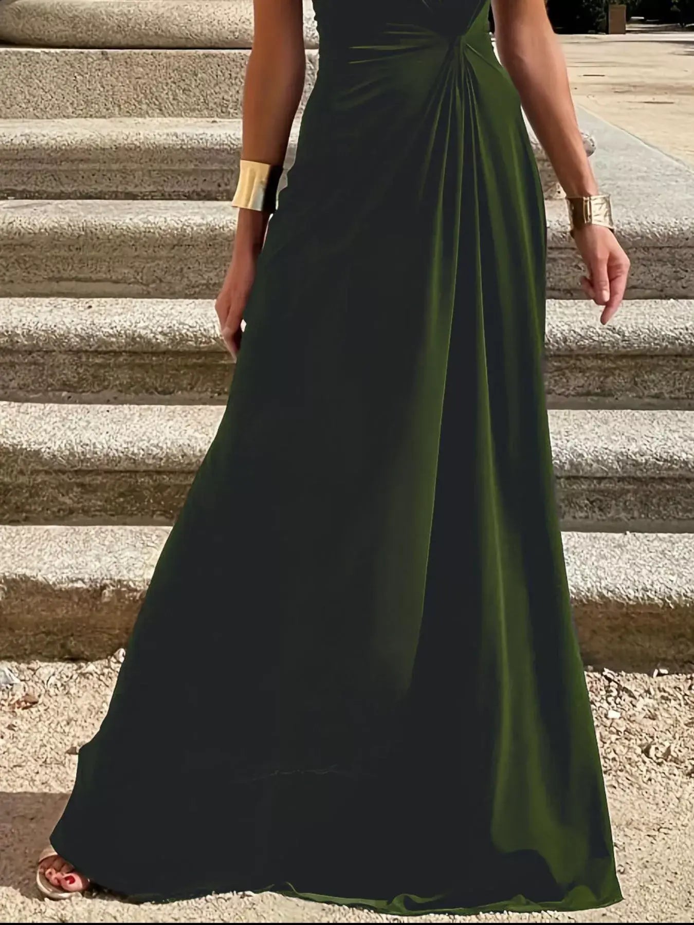 Twisted Round Neck Sleeveless Maxi Dress - Trendsi - Flyclothing LLC