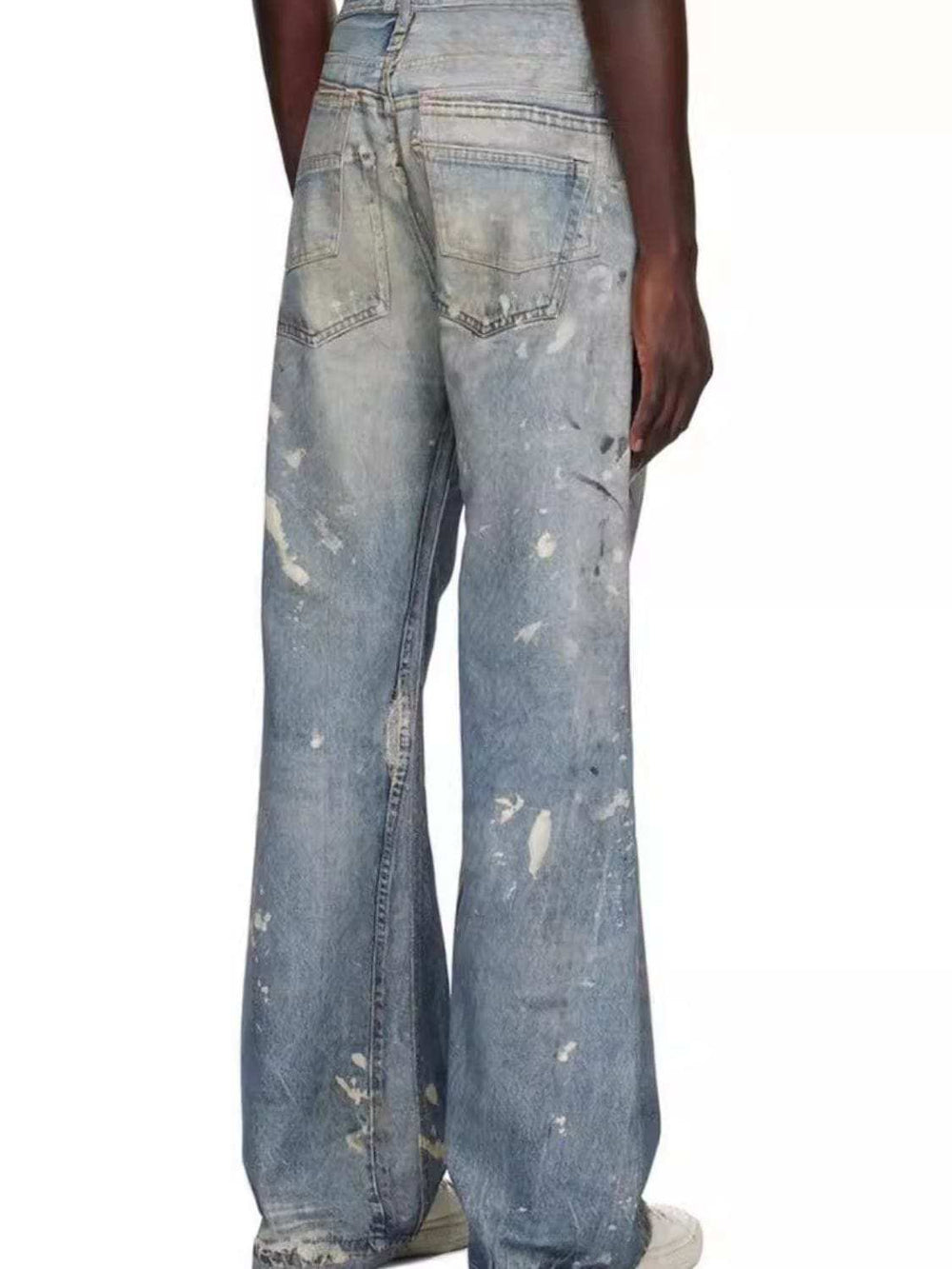 Men's Washed Button Fly Straight Jeans - Trendsi - Flyclothing LLC