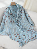 Fringe Open Front Half Sleeve Poncho - Trendsi