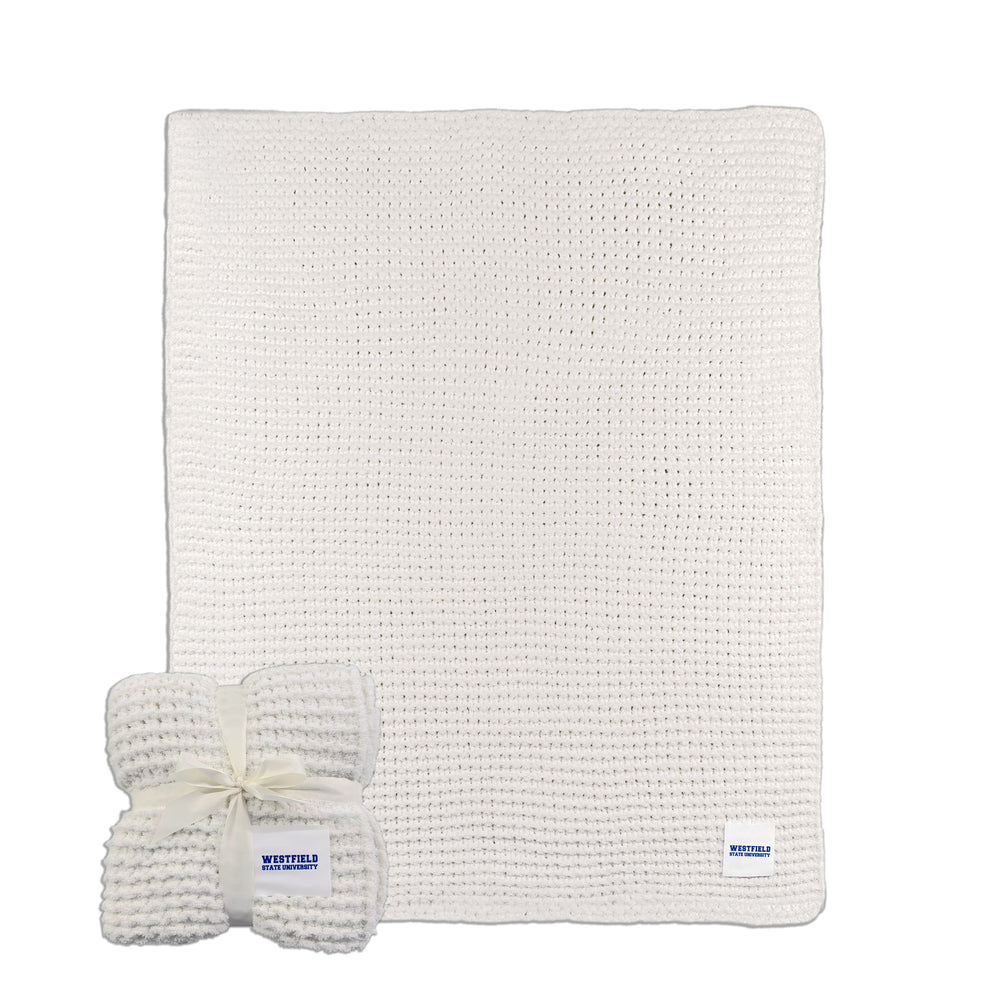 Westfield State University Cable Knit Throw 50x60