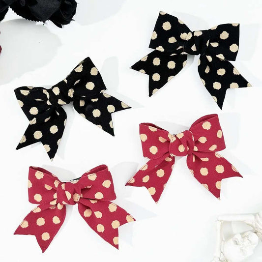 2-Piece Polka Dot Bow Hair Clip - Trendsi - Flyclothing LLC