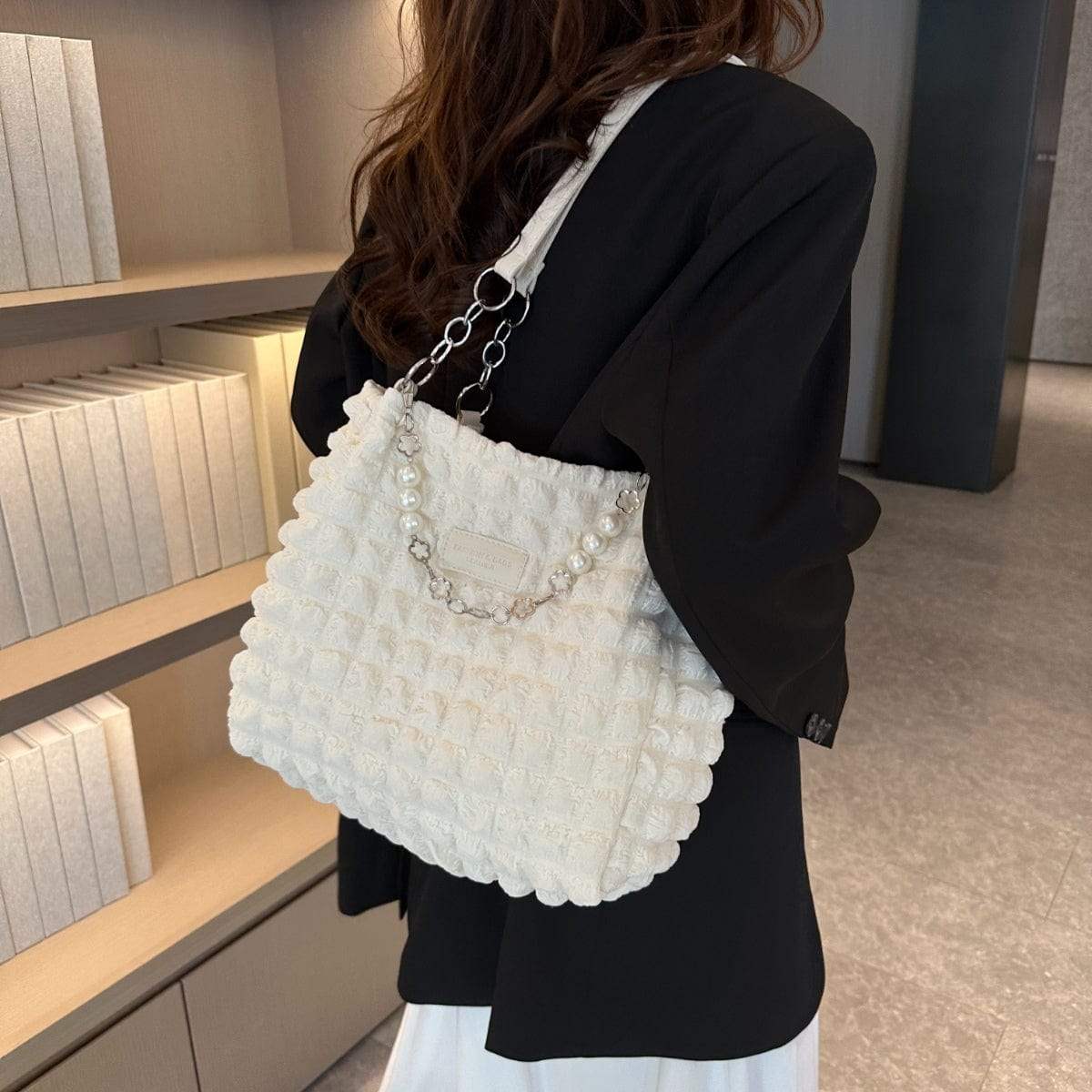 Bubble Textured Tote Bag - Trendsi - Flyclothing LLC