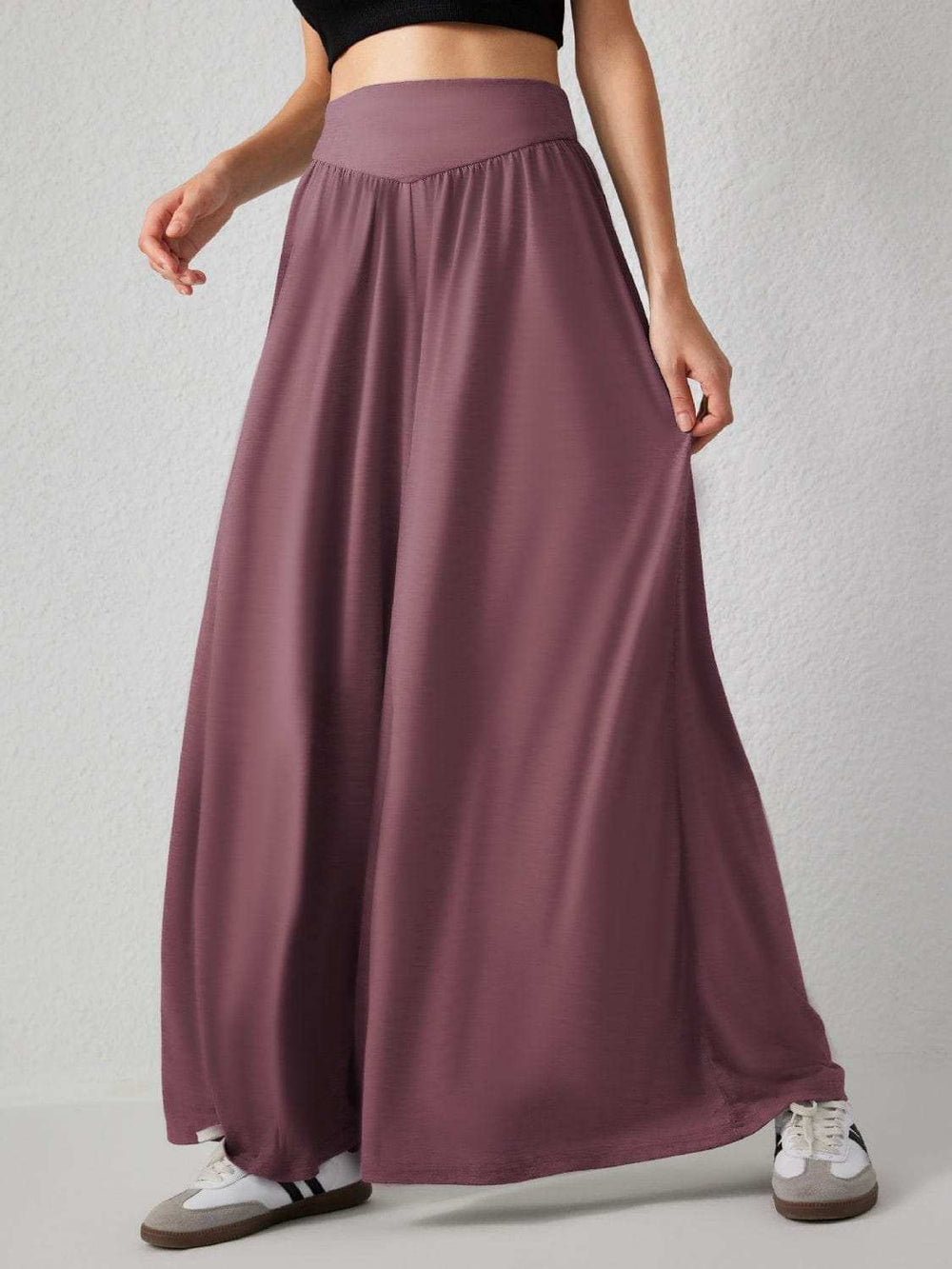 High Waist Wide Leg Pants - Trendsi - Flyclothing LLC