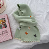 Butterfly Embroidered Knitted Scarf - Trendsi - Flyclothing LLC