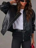 Zip Up Long Sleeve Jacket - Trendsi - Flyclothing LLC