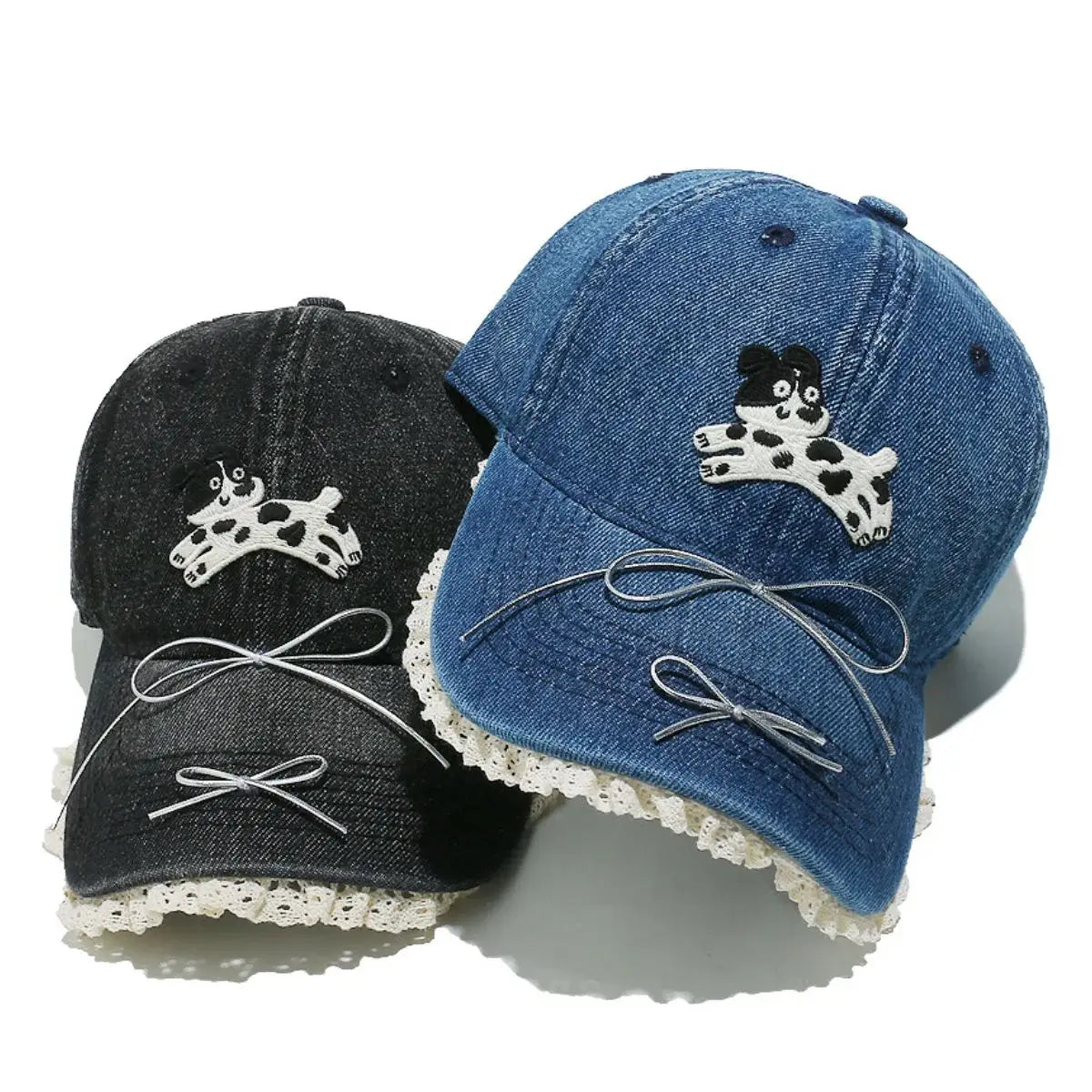 Dog Bow Adjustable Baseball Cap - Trendsi - Flyclothing LLC