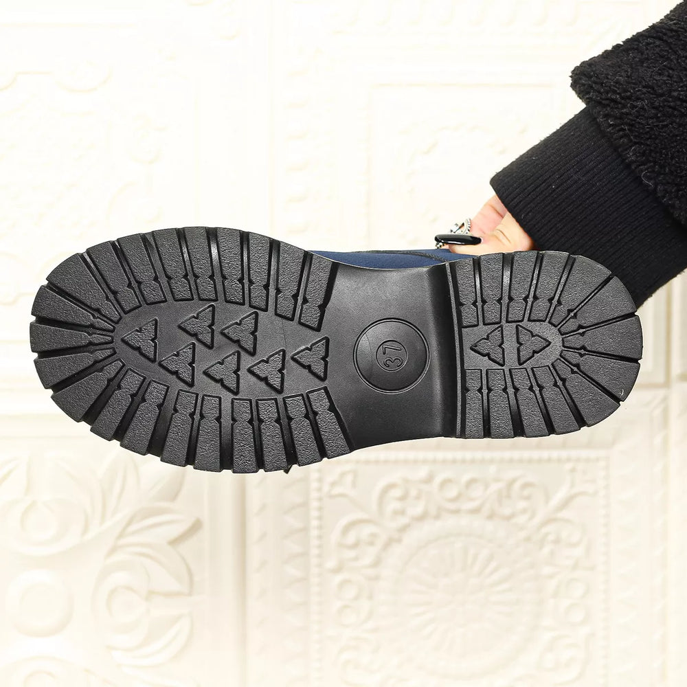 Lace-Up Platform Loafers - Trendsi - Flyclothing LLC