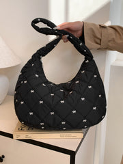 Bow Polyester Shoulder Bag - Trendsi