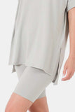 Zenana Full Size V-Neck Short Sleeve Slit T-Shirt and Shorts Set - Trendsi - Flyclothing LLC