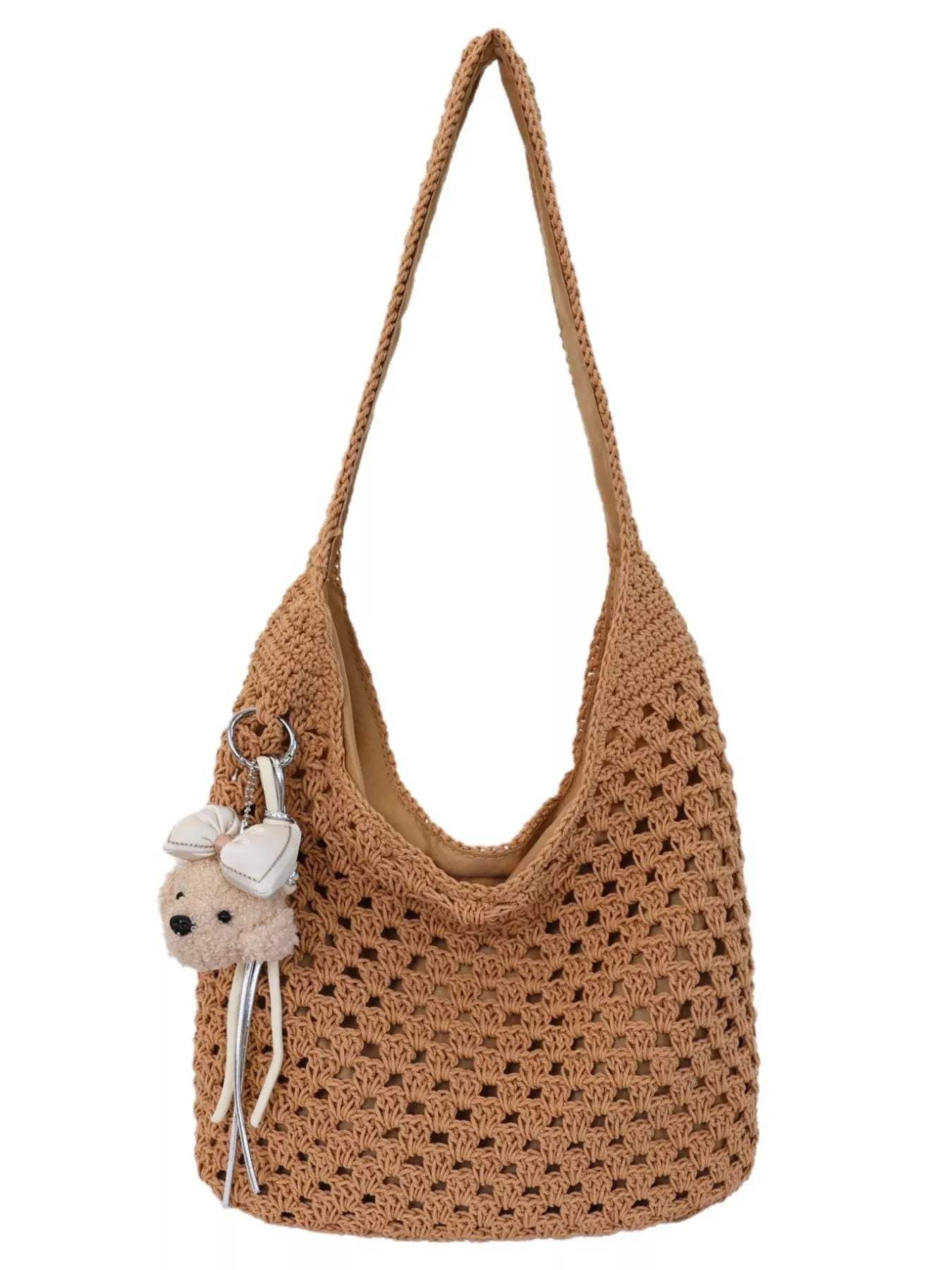 Crochet Knit Shoulder Bag - Trendsi - Flyclothing LLC