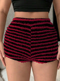 Striped High Waist Shorts - Trendsi - Flyclothing LLC