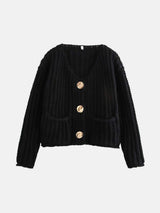 Button Down Long Sleeve Cardigan - Trendsi - Flyclothing LLC