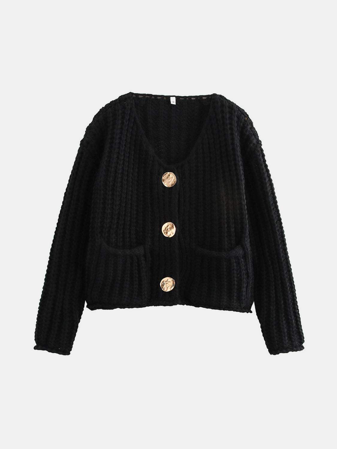 Button Down Long Sleeve Cardigan - Trendsi - Flyclothing LLC