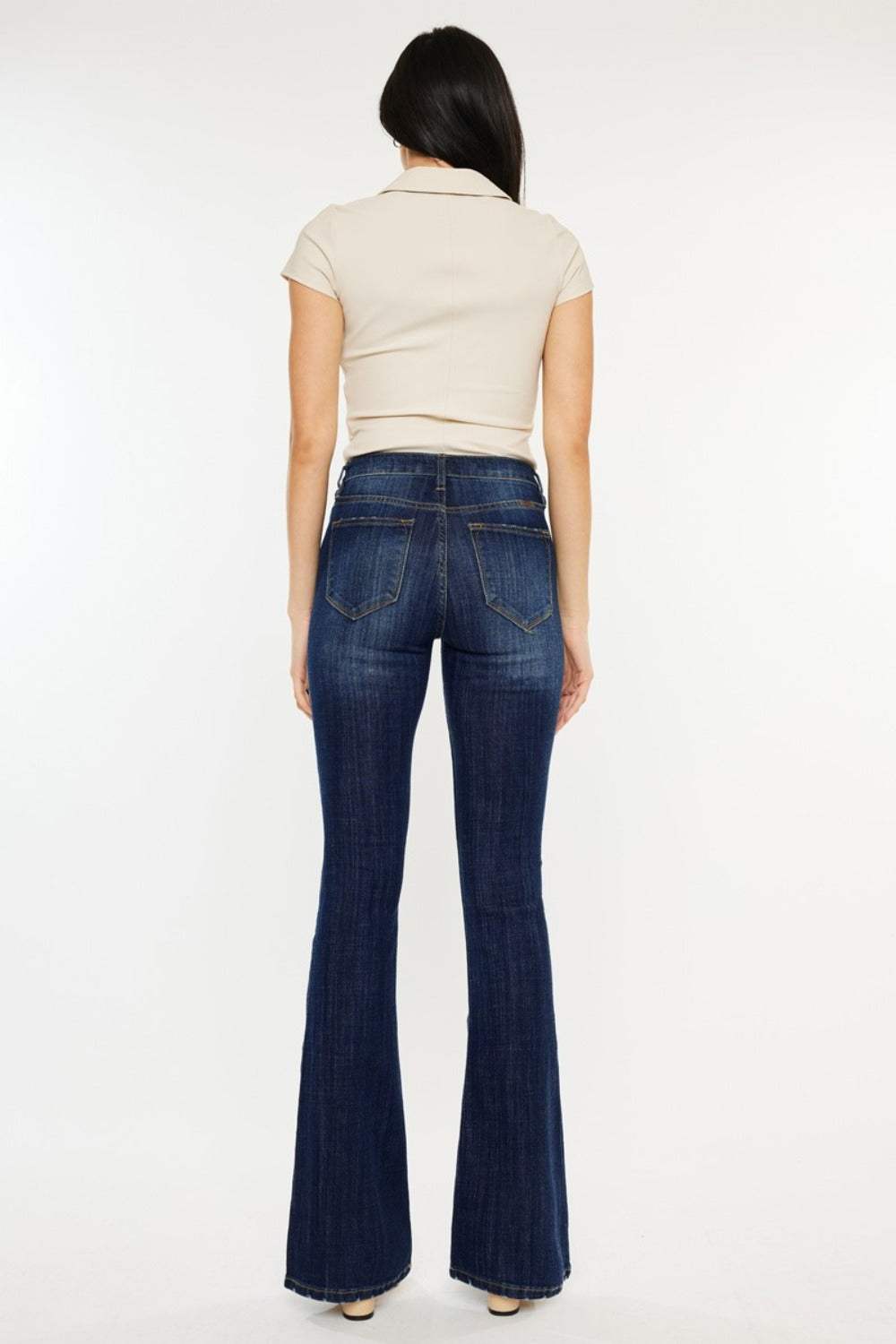 Kancan Full Size Mid Rise Slim Flare Jeans - Trendsi - Flyclothing LLC