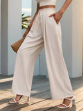 Tied Wide Leg Pants - Trendsi