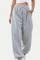 Elastic Waist Joggers with Pockets - Trendsi - Flyclothing LLC