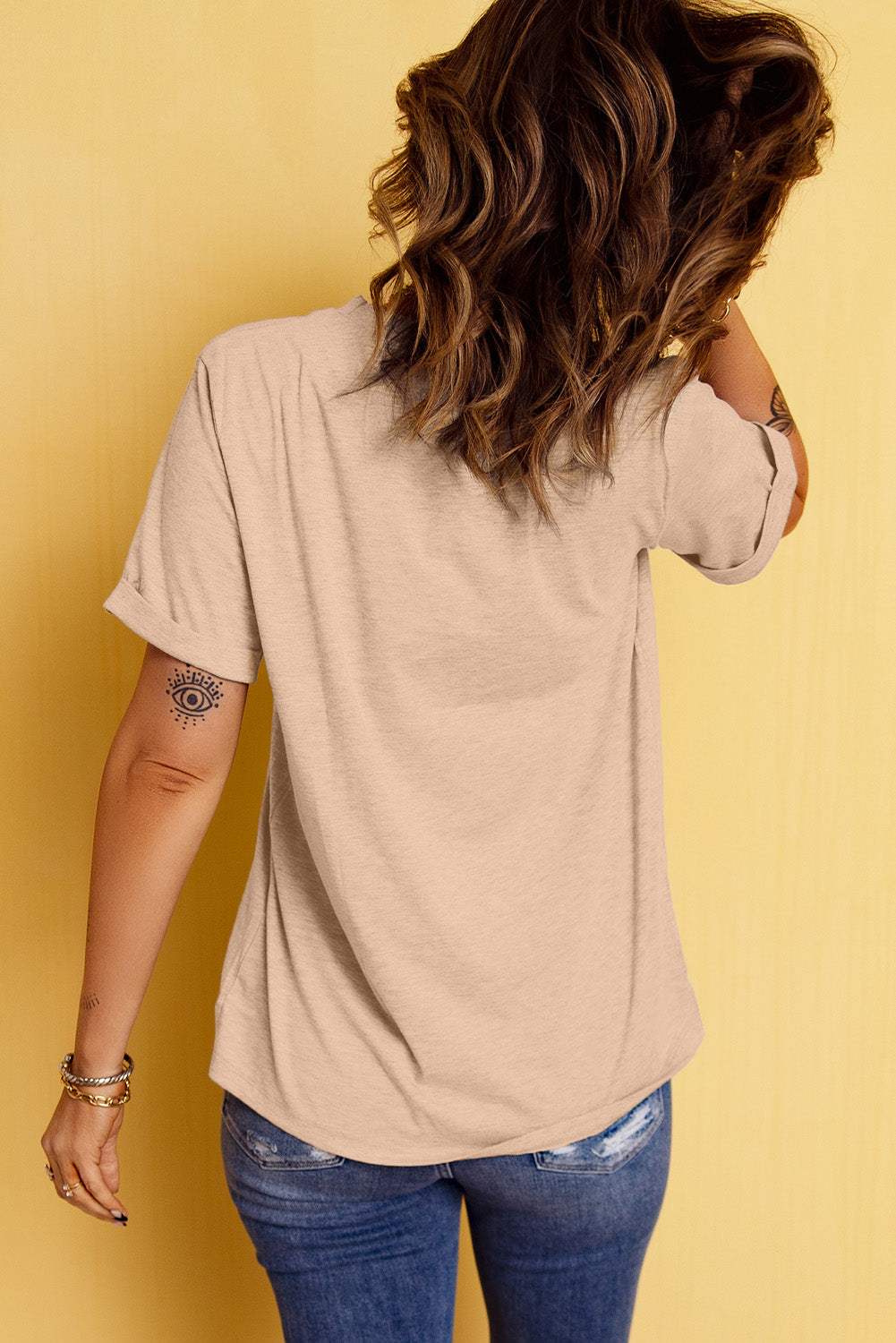 Heart Graphic Round Neck Short Sleeve T-Shirt - Trendsi - Flyclothing LLC