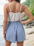 Lace V-Neck Spaghetti Strap Romper - Trendsi