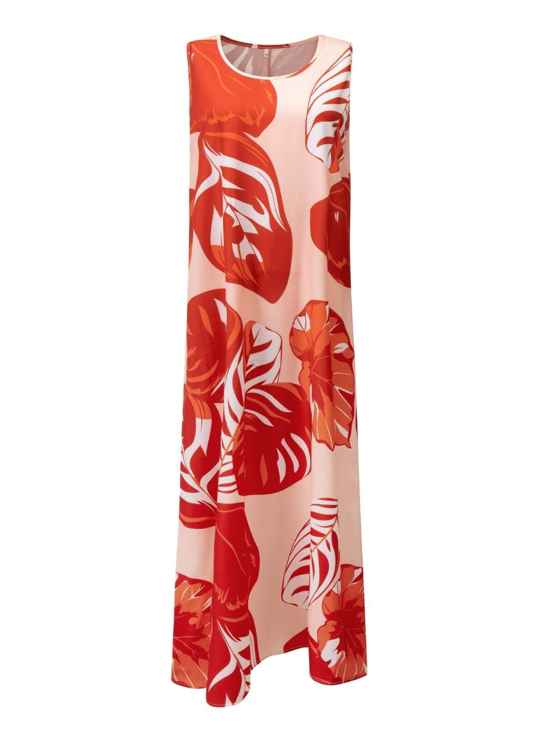 Printed Round Neck Mini Tank Dress - Trendsi - Flyclothing LLC