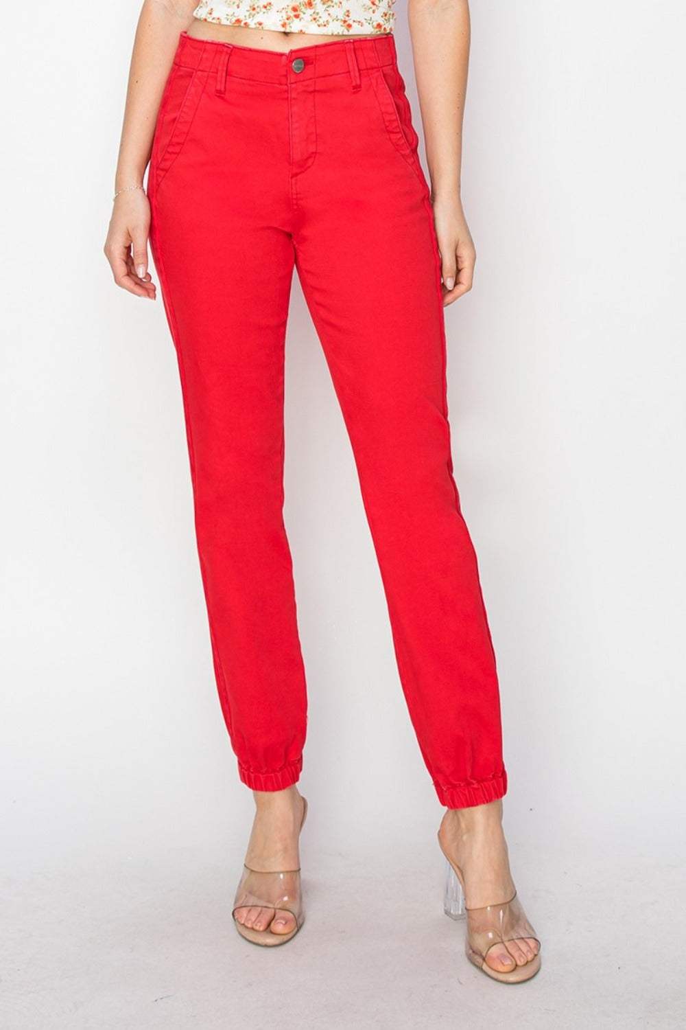 RISEN Full Size High Waisted Jogger Jeans - Trendsi - Flyclothing LLC